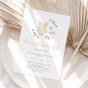 Boho Vintage Baby Outfit  Invitation