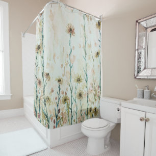 Boho Vintage Beige Wildflowers