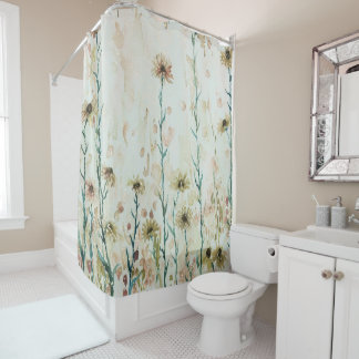 Boho Vintage Beige Wildflowers