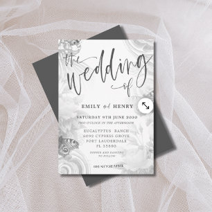 Boho Vintage Garden & Butterfly Wedding Invitation