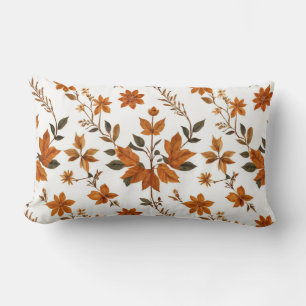 Boho Vintage hiver automne Feuilles Motif Coussin