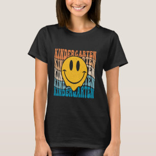 Boho Vintage Retro Groovy Smile kindergarten Teach T-Shirt