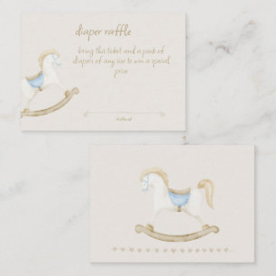 Boho Vintage Rocking Horse Cowboy Baby Shower Enclosure Card