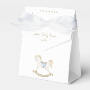 Boho Vintage Rocking Horse Cowboy Baby Shower Favor Box
