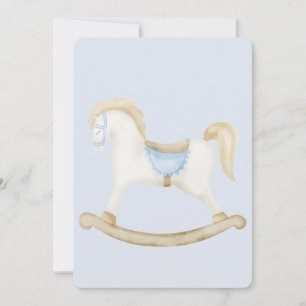 Boho Vintage Rocking Horse Cowboy Baby Shower Invitation