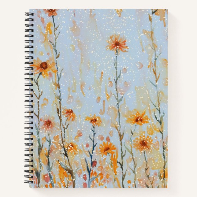Boho Vintage Wildflowers Notebook (Front)