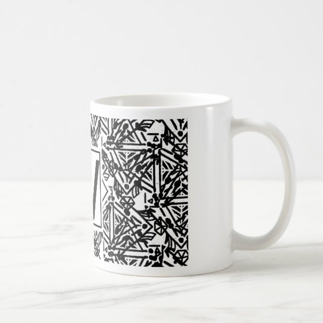 Boho W Monogram Coffee Mug (Right)