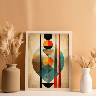 Boho Wall Art Ancient Abstract Modern neutral