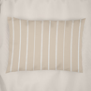 Boho Warm Neutral Striped Pattern Minimalist Sand Pillowcase