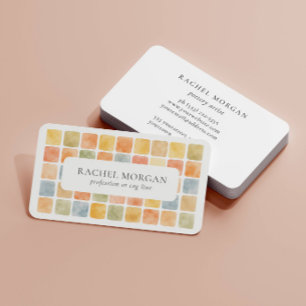Boho Warm Pastel Tiles Pottery Clay PROFESSIONAL Business Card