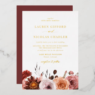 Boho Watercolor Autumn Flower Garland Fall Wedding