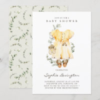Boho Watercolor Baby Dress Eucalyptus Baby Shower