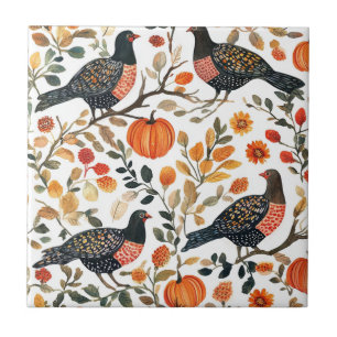 Boho Watercolor Birds – Artistic Nature-Inspired  Tile