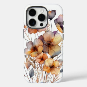Boho Watercolor Botanical Floral iPhone 16 Pro Case