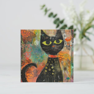 Boho Watercolor Cats – Earthy Feline Art (7)