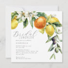 Boho Watercolor Citrus Lemon Orange Bridal Shower