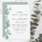 Boho Watercolor Eucalyptus Border Wedding