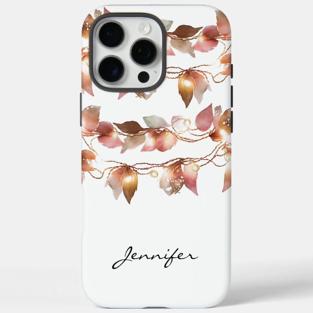 Boho Watercolor Fall Leaves iPhone  Case-Mate iPhone Case (Back)