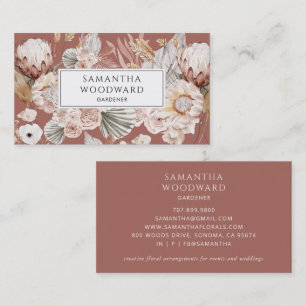 Boho Watercolor Fleur sauvage Gardener Cartes de v