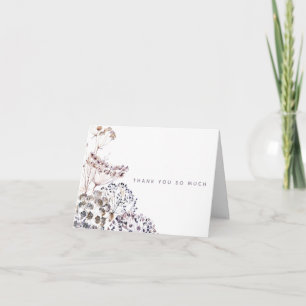 Boho Watercolor Floral Thank You Cards