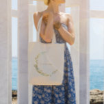 Boho Watercolor Flower Wreath Bridesmaid Name Tote Bag<br><div class="desc">The Boho Watercolor Flower Wreath Bridesmaid Name Tote Bag is a delightful and personalized gift for your bridesmaids. Adorned with a beautiful watercolor floral wreath design, this tote bag embodies the bohemian spirit with a touch of elegance. Each bag can be customized with the name of your bridesmaid, making it...</div>