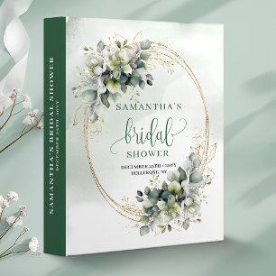 Boho Watercolor Greenery Bridal Shower Album Binder