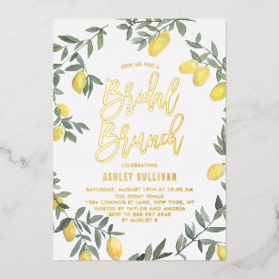 Boho Watercolor Lemon Wreath Bridal Brunch