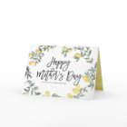 Boho Watercolor Lemon Wreath Happy Mother's Day