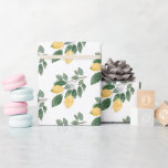 Boho Watercolor Lemons & Greenery Gift Wrapping Paper<br><div class="desc">Chic boho watercolor lemons and greenery pattern wrapping paper. Add a bright and festive accent to your gift wrapping with this beautiful lemon pattern wrapping paper. Design features watercolor citrus yellow lemons and handpainted foliage. This lemon wrapping paper is perfect for botanical and summer weddings, baby showers, bridal showers and...</div>
