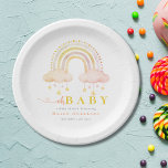 Boho Watercolor Pink Rainbow Girl Baby Shower Paper Plate<br><div class="desc">Celebrate the upcoming arrival with our Blue Boho Watercolor Rainbow Girl Baby Shower design. This charming design features a delicate watercolor rainbow in soothing Pink hues, perfect for setting a whimsical and joyful tone for your baby shower. Personalize it with all the event details to create an unforgettable invitation that...</div>