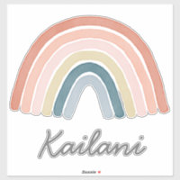 Boho Watercolor Rainbow and Name
