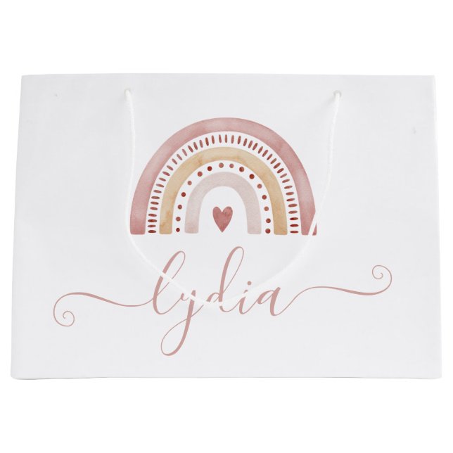 Boho Watercolor Rainbow Cadeau sac (Devant)