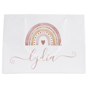 Boho Watercolor Rainbow Gift Bag