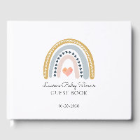 Boho Watercolor Rainbow Girl Baby Shower