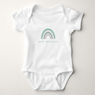 Boho Watercolor Rainbow Personalized Baby Bodysuit