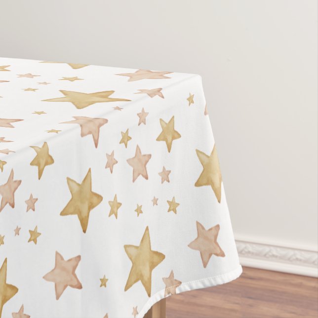 Boho Watercolor Star Baby shower Nappe (In Situ)
