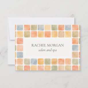 BOHO WATERCOLOR TILES WARM PASTEL gift card