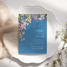 Boho Watercolor Wildflower Meadow Wedding