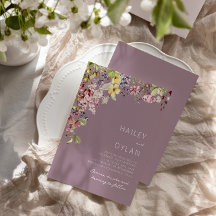 Boho Watercolor Wildflower Meadow Wedding