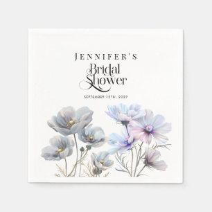 Boho Watercolor Wildflowers Bridal Shower Napkin