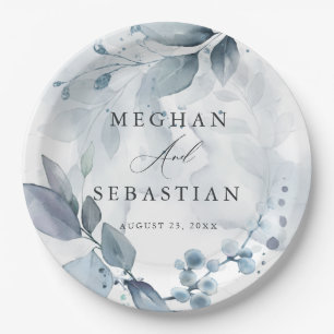 BOHO Watercolor Woodland Foliage  Paper Plate