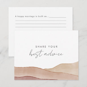 Boho Watercolour Abstract Classic Fun Best Advice  Card
