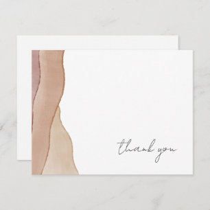 Boho Watercolour Abstract Thank You Card