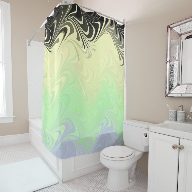 Boho Wavy Marbled Abstract Cassgender Pride Flag (In Situ)