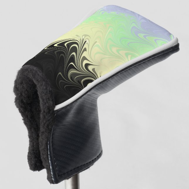 Boho Wavy Marbled Abstract Cassgender Pride Flag Golf Head Cover (3/4 Front)