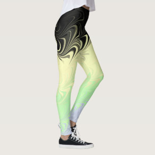 Boho Wavy Marbled Abstract Cassgender Pride Flag Leggings