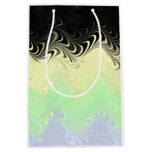 Boho Wavy Marbled Abstract Cassgender Pride Flag Medium Gift Bag