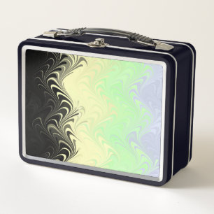 Boho Wavy Marbled Abstract Cassgender Pride Flag Metal Lunch Box