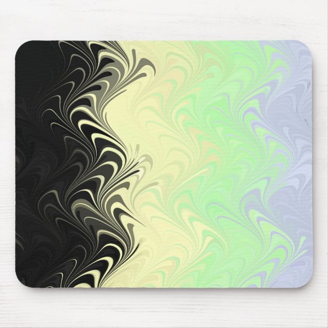 Boho Wavy Marbled Abstract Cassgender Pride Flag Mouse Pad (Front)