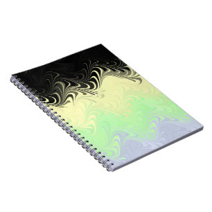 Boho Wavy Marbled Abstract Cassgender Pride Flag Notebook